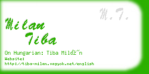milan tiba business card